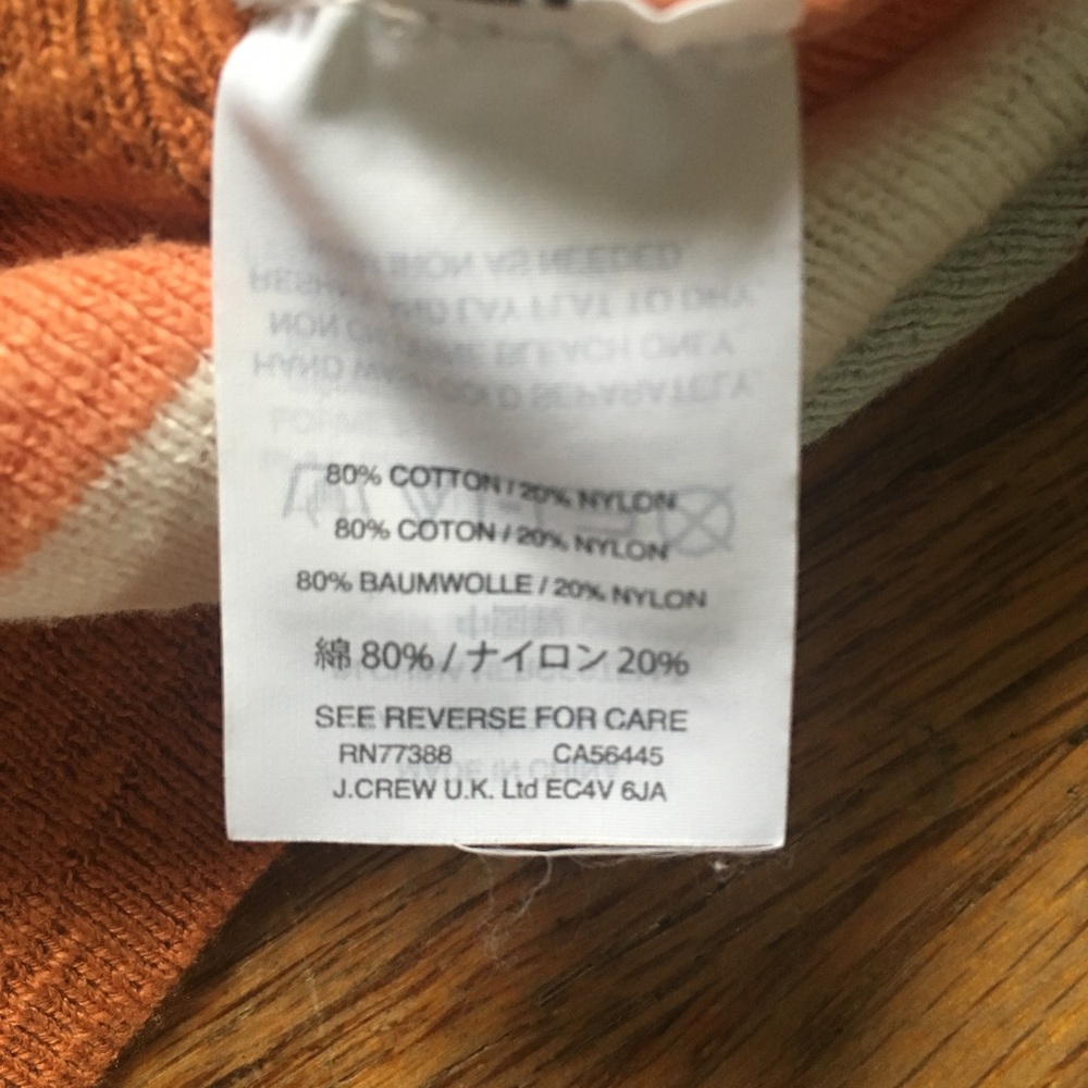 Madewell Striped Slightly Crop Knit Top Size S - Picture 5 of 6